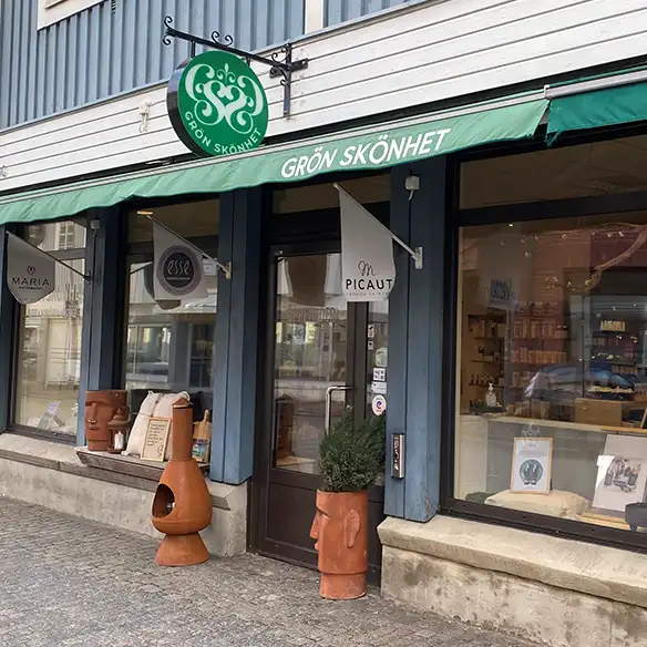 Behandlingar och ekologisk hudvård i Varberg butik salong Grön Skönhet